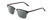 Profile View of Ernest Hemingway H4850 Designer Polarized Sunglasses with Custom Cut Smoke Grey Lenses in Gloss Black Silver Unisex Cateye Full Rim Acetate 58 mm