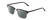 Profile View of Ernest Hemingway H4850 Designer Polarized Reading Sunglasses with Custom Cut Powered Smoke Grey Lenses in Gloss Black Silver Unisex Cateye Full Rim Acetate 58 mm
