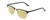 Profile View of Ernest Hemingway H4850 Designer Polarized Reading Sunglasses with Custom Cut Powered Sun Flower Yellow Lenses in Gloss Black Silver Unisex Cateye Full Rim Acetate 58 mm