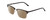 Profile View of Ernest Hemingway H4850 Designer Polarized Reading Sunglasses with Custom Cut Powered Amber Brown Lenses in Gloss Black Silver Unisex Cateye Full Rim Acetate 58 mm