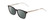 Profile View of Ernest Hemingway H4851 Designer Polarized Sunglasses with Custom Cut Smoke Grey Lenses in Gloss Black Clear Crystal Patterned Silver Unisex Cateye Full Rim Acetate 51 mm