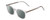 Profile View of Ernest Hemingway H4851 Designer Polarized Sunglasses with Custom Cut Smoke Grey Lenses in Gloss Clear Crystal Patterned Silver Unisex Cateye Full Rim Acetate 51 mm