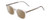 Profile View of Ernest Hemingway H4851 Designer Polarized Sunglasses with Custom Cut Amber Brown Lenses in Gloss Clear Crystal Patterned Silver Unisex Cateye Full Rim Acetate 51 mm