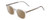 Profile View of Ernest Hemingway H4851 Designer Polarized Reading Sunglasses with Custom Cut Powered Amber Brown Lenses in Gloss Clear Crystal Patterned Silver Unisex Cateye Full Rim Acetate 51 mm