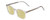 Profile View of Ernest Hemingway H4851 Designer Polarized Reading Sunglasses with Custom Cut Powered Sun Flower Yellow Lenses in Gloss Clear Crystal Patterned Silver Unisex Cateye Full Rim Acetate 51 mm