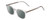 Profile View of Ernest Hemingway H4851 Designer Polarized Reading Sunglasses with Custom Cut Powered Smoke Grey Lenses in Gloss Clear Crystal Patterned Silver Unisex Cateye Full Rim Acetate 51 mm