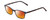 Profile View of Ernest Hemingway H4852 Designer Polarized Sunglasses with Custom Cut Red Mirror Lenses in Blue Crystal Layered Yellow Brown Tortoise Havana Unisex Rectangle Full Rim Acetate 51 mm