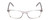 Front View of Ernest Hemingway H4852 Designer Single Vision Prescription Rx Eyeglasses in Clear Crystal Silver Glitter Unisex Rectangle Full Rim Acetate 51 mm