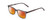 Profile View of Ernest Hemingway H4854 Designer Polarized Sunglasses with Custom Cut Red Mirror Lenses in Grey Smoke Crystal  Unisex Cateye Full Rim Acetate 51 mm