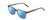 Profile View of Ernest Hemingway H4854 Designer Polarized Sunglasses with Custom Cut Blue Mirror Lenses in Grey Smoke Crystal  Unisex Cateye Full Rim Acetate 51 mm