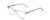 Profile View of Ernest Hemingway H4854 Designer Single Vision Prescription Rx Eyeglasses in Lilac Purple Crystal Patterned Silver Ladies Cateye Full Rim Acetate 51 mm