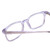 Close Up View of Ernest Hemingway H4854 Designer Single Vision Prescription Rx Eyeglasses in Lilac Purple Crystal Patterned Silver Ladies Cateye Full Rim Acetate 51 mm