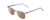 Profile View of Ernest Hemingway H4854 Designer Polarized Sunglasses with Custom Cut Amber Brown Lenses in Lilac Purple Crystal Patterned Silver Ladies Cateye Full Rim Acetate 51 mm