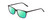 Profile View of Ernest Hemingway H4848 Designer Polarized Reading Sunglasses with Custom Cut Powered Green Mirror Lenses in Matte/Gloss Black Unisex Cateye Full Rim Acetate 54 mm