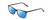Profile View of Ernest Hemingway H4848 Designer Polarized Reading Sunglasses with Custom Cut Powered Blue Mirror Lenses in Matte/Gloss Black Unisex Cateye Full Rim Acetate 54 mm
