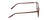 Side View of Ernest Hemingway H4848 Designer Reading Eye Glasses with Custom Cut Powered Lenses in Matte/Gloss Auburn Brown Unisex Cateye Full Rim Acetate 54 mm