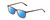 Profile View of Ernest Hemingway H4848 Designer Polarized Sunglasses with Custom Cut Blue Mirror Lenses in Matte/Gloss Auburn Brown Unisex Cateye Full Rim Acetate 54 mm