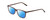 Profile View of Ernest Hemingway H4848 Designer Polarized Reading Sunglasses with Custom Cut Powered Blue Mirror Lenses in Matte/Gloss Auburn Brown Unisex Cateye Full Rim Acetate 54 mm