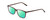 Profile View of Ernest Hemingway H4848 Designer Polarized Reading Sunglasses with Custom Cut Powered Green Mirror Lenses in Matte/Gloss Auburn Brown Unisex Cateye Full Rim Acetate 54 mm