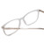 Close Up View of Ernest Hemingway H4848 Designer Bi-Focal Prescription Rx Eyeglasses in Matte/Gloss Clear Crystal Silver Unisex Cateye Full Rim Acetate 54 mm