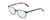 Profile View of Ernest Hemingway H4849 Designer Blue Light Blocking Eyeglasses in Grey Crystal Black Glitter Stripe Unisex Rectangle Full Rim Acetate 53 mm