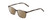 Profile View of Ernest Hemingway H4849 Designer Polarized Sunglasses with Custom Cut Amber Brown Lenses in Grey Crystal Black Glitter Stripe Unisex Rectangle Full Rim Acetate 53 mm