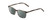 Profile View of Ernest Hemingway H4849 Designer Polarized Sunglasses with Custom Cut Smoke Grey Lenses in Grey Crystal Black Glitter Stripe Unisex Rectangle Full Rim Acetate 53 mm