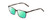 Profile View of Ernest Hemingway H4849 Designer Polarized Reading Sunglasses with Custom Cut Powered Green Mirror Lenses in Grey Crystal Black Glitter Stripe Unisex Rectangle Full Rim Acetate 53 mm