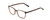 Profile View of Ernest Hemingway H4849 Designer Reading Eye Glasses with Custom Cut Powered Lenses in Brown Yellow Auburn Tortoise Havana Unisex Rectangle Full Rim Acetate 53 mm