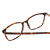 Close Up View of Ernest Hemingway H4849 Designer Progressive Lens Prescription Rx Eyeglasses in Brown Yellow Auburn Tortoise Havana Unisex Rectangle Full Rim Acetate 53 mm