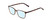 Profile View of Ernest Hemingway H4849 Designer Blue Light Blocking Eyeglasses in Brown Yellow Auburn Tortoise Havana Unisex Rectangle Full Rim Acetate 53 mm