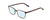 Profile View of Ernest Hemingway H4849 Designer Progressive Lens Blue Light Blocking Eyeglasses in Brown Yellow Auburn Tortoise Havana Unisex Rectangle Full Rim Acetate 53 mm