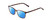 Profile View of Ernest Hemingway H4849 Designer Polarized Reading Sunglasses with Custom Cut Powered Blue Mirror Lenses in Brown Yellow Auburn Tortoise Havana Unisex Rectangle Full Rim Acetate 53 mm