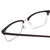 Close Up View of Ernest Hemingway H4850 Designer Single Vision Prescription Rx Eyeglasses in Gloss Black Silver Unisex Cateye Full Rim Acetate 58 mm