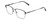 Profile View of Ernest Hemingway H4844 Designer Bi-Focal Prescription Rx Eyeglasses in Satin Navy Blue Silver Unisex Rectangle Full Rim Stainless Steel 52 mm