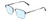 Profile View of Ernest Hemingway H4844 Designer Blue Light Blocking Eyeglasses in Satin Navy Blue Silver Unisex Rectangle Full Rim Stainless Steel 52 mm