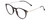 Profile View of Ernest Hemingway H4845 Designer Single Vision Prescription Rx Eyeglasses in Matte Black Silver Unisex Round Full Rim Acetate 48 mm