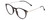 Profile View of Ernest Hemingway H4845 Designer Progressive Lens Blue Light Blocking Eyeglasses in Matte Black Silver Unisex Round Full Rim Acetate 48 mm