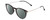 Profile View of Ernest Hemingway H4845 Designer Polarized Sunglasses with Custom Cut Smoke Grey Lenses in Matte Black Silver Unisex Round Full Rim Acetate 48 mm