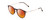 Profile View of Ernest Hemingway H4845 Designer Polarized Sunglasses with Custom Cut Red Mirror Lenses in Matte Brown Auburn Tortoise Havana Gold Unisex Round Full Rim Acetate 48 mm