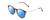 Profile View of Ernest Hemingway H4845 Designer Polarized Sunglasses with Custom Cut Blue Mirror Lenses in Matte Brown Auburn Tortoise Havana Gold Unisex Round Full Rim Acetate 48 mm