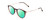 Profile View of Ernest Hemingway H4845 Designer Polarized Reading Sunglasses with Custom Cut Powered Green Mirror Lenses in Matte Brown Auburn Tortoise Havana Gold Unisex Round Full Rim Acetate 48 mm