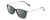 Profile View of Ernest Hemingway H4846 Designer Polarized Reading Sunglasses with Custom Cut Powered Smoke Grey Lenses in Matte Black Grey Silver Unisex Cateye Full Rim Acetate 53 mm