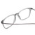 Close Up View of Ernest Hemingway H4846 Unisex Cateye Eyeglasses in Grey Crystal Black Metal 53mm