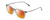 Profile View of Ernest Hemingway H4846 Designer Polarized Sunglasses with Custom Cut Red Mirror Lenses in Matte Grey Crystal Black Metal Unisex Cateye Full Rim Acetate 53 mm
