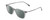 Profile View of Ernest Hemingway H4846 Designer Polarized Reading Sunglasses with Custom Cut Powered Smoke Grey Lenses in Matte Grey Crystal Black Metal Unisex Cateye Full Rim Acetate 53 mm