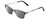 Profile View of Ernest Hemingway H4842 Designer Polarized Sunglasses with Custom Cut Smoke Grey Lenses in Satin Metallic Black Gold  Unisex Cateye Full Rim Stainless Steel 52 mm