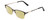 Profile View of Ernest Hemingway H4842 Designer Polarized Reading Sunglasses with Custom Cut Powered Sun Flower Yellow Lenses in Satin Metallic Black Gold  Unisex Cateye Full Rim Stainless Steel 52 mm