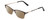 Profile View of Ernest Hemingway H4842 Designer Polarized Reading Sunglasses with Custom Cut Powered Amber Brown Lenses in Satin Metallic Black Gold  Unisex Cateye Full Rim Stainless Steel 52 mm