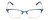 Front View of Ernest Hemingway H4842 Designer Single Vision Prescription Rx Eyeglasses in Satin Metallic Blue Silver Unisex Cateye Full Rim Stainless Steel 52 mm